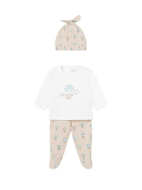 Conj. calça e gorro Branco (Branco)  para Bebé Menino - Mayoral