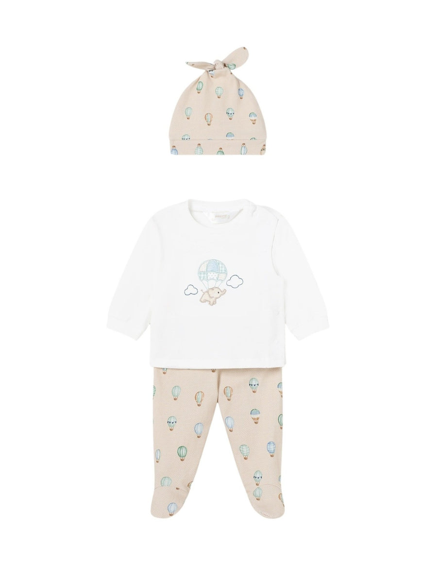 Conj. calça e gorro Branco (Branco)  para Bebé Menino - Mayoral