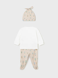 Conj. calça e gorro Branco (Branco)  para Bebé Menino - Mayoral