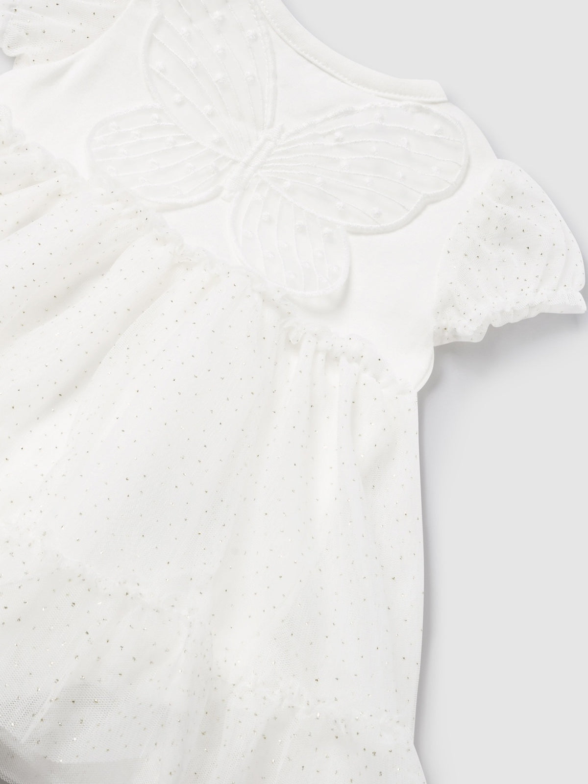 Tunica e bandolete Crú (Creme / Pérola)  para Bebé Menina - Mayoral