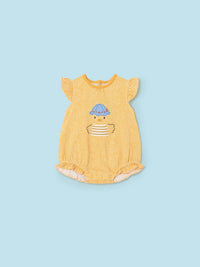 Set 3 pijamas curtos Milho (Amarelo Ocre)  para Bebé Menina - Mayoral