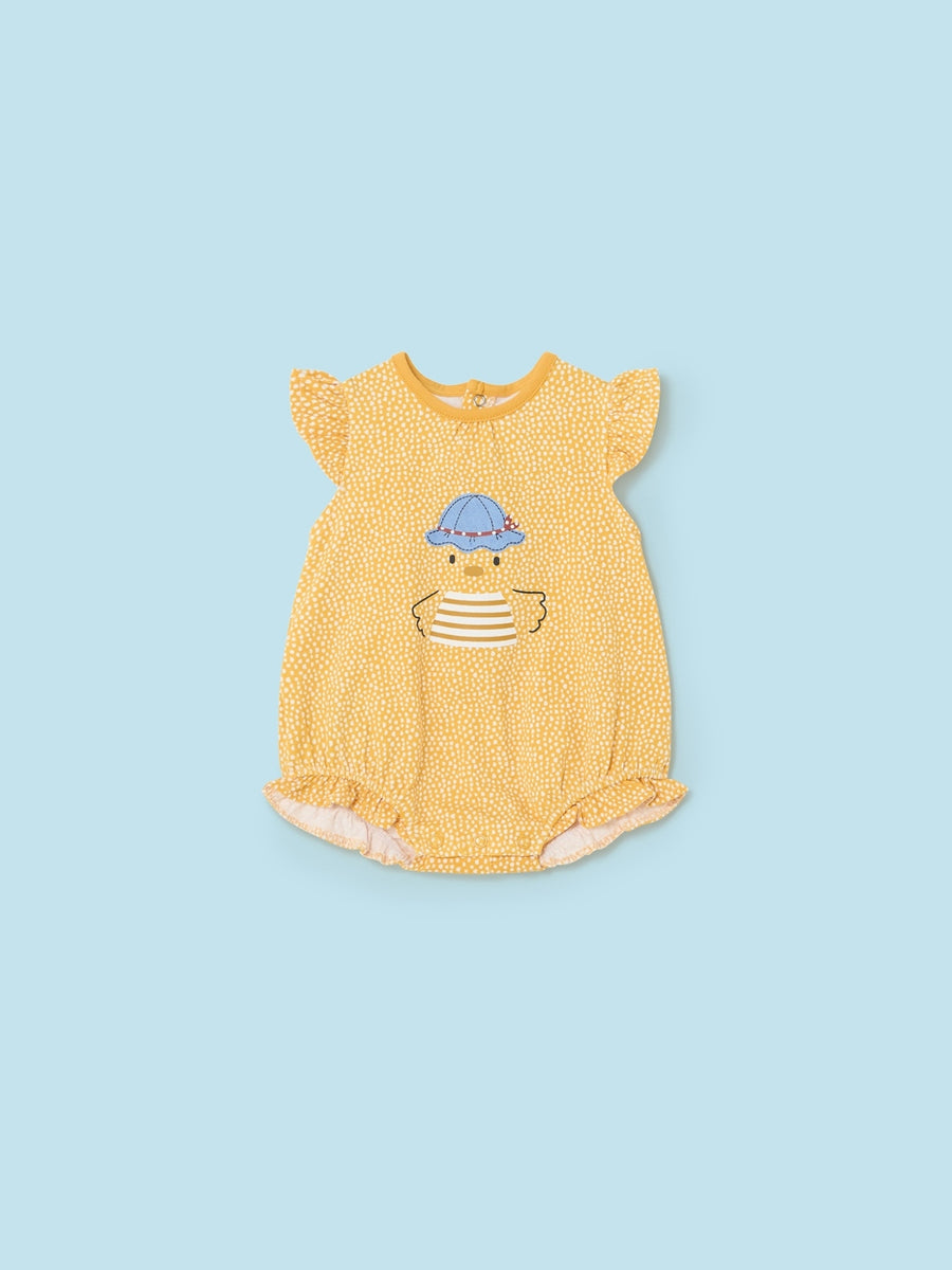 Set 3 pijamas curtos Milho (Amarelo Ocre)  para Bebé Menina - Mayoral