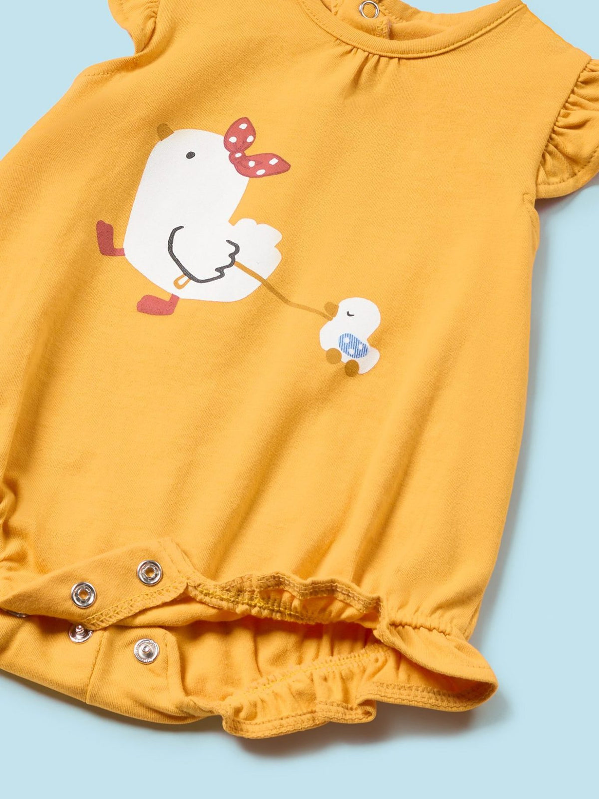 Set 3 pijamas curtos Milho (Amarelo Ocre)  para Bebé Menina - Mayoral