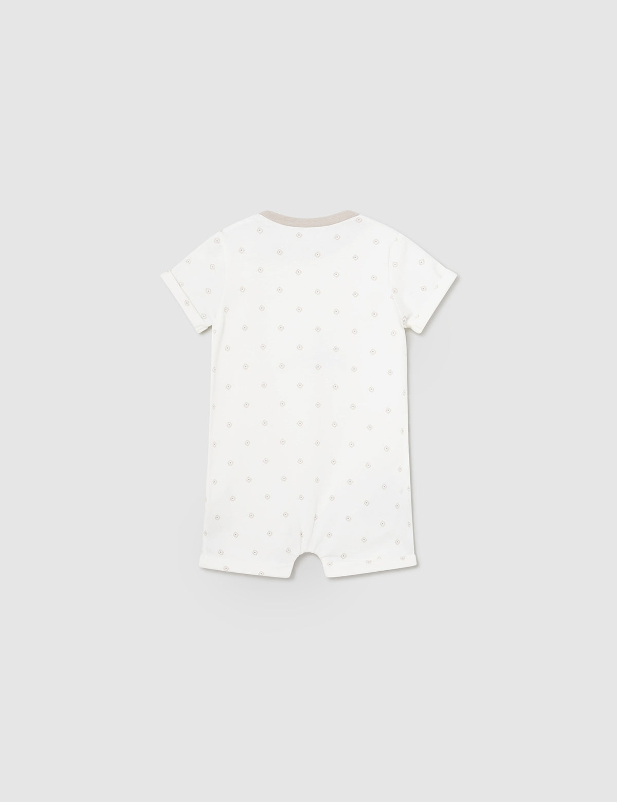 Set 2 babygrow curtos Crú (Creme / Pérola)  para Bebé Menino - Mayoral