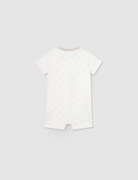Set 2 babygrow curtos Crú (Creme / Pérola)  para Bebé Menino - Mayoral