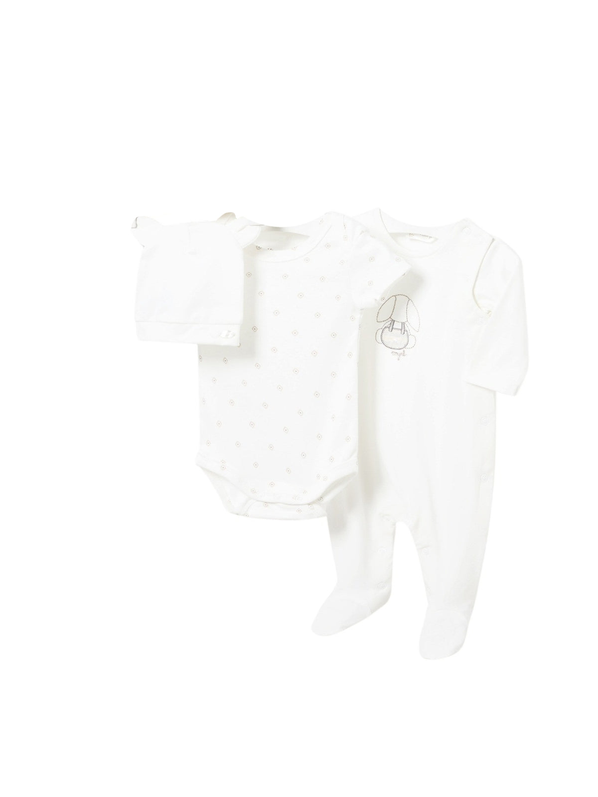 Set Babygrow body Crú (Creme / Pérola)  para Bebé Menino - Mayoral