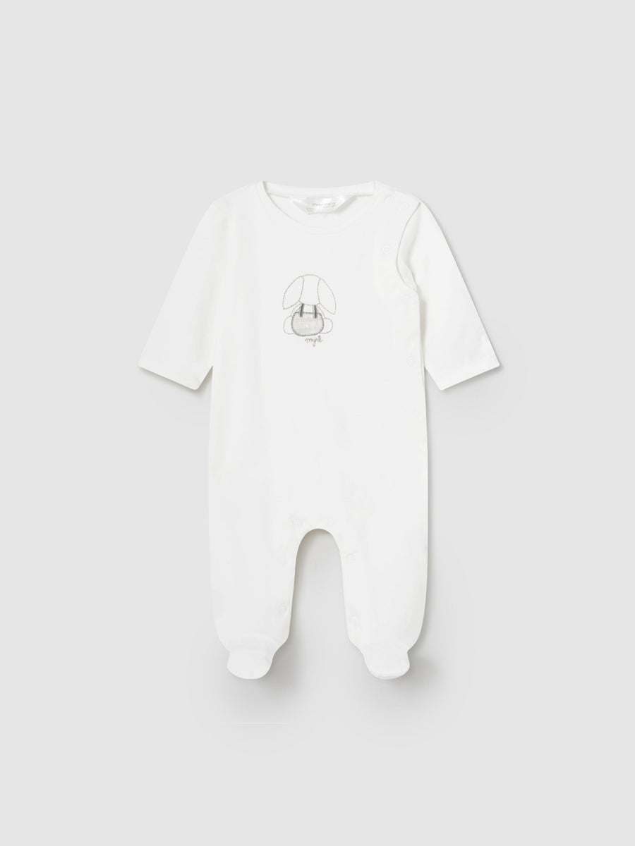Set Babygrow body Crú (Creme / Pérola)  para Bebé Menino - Mayoral