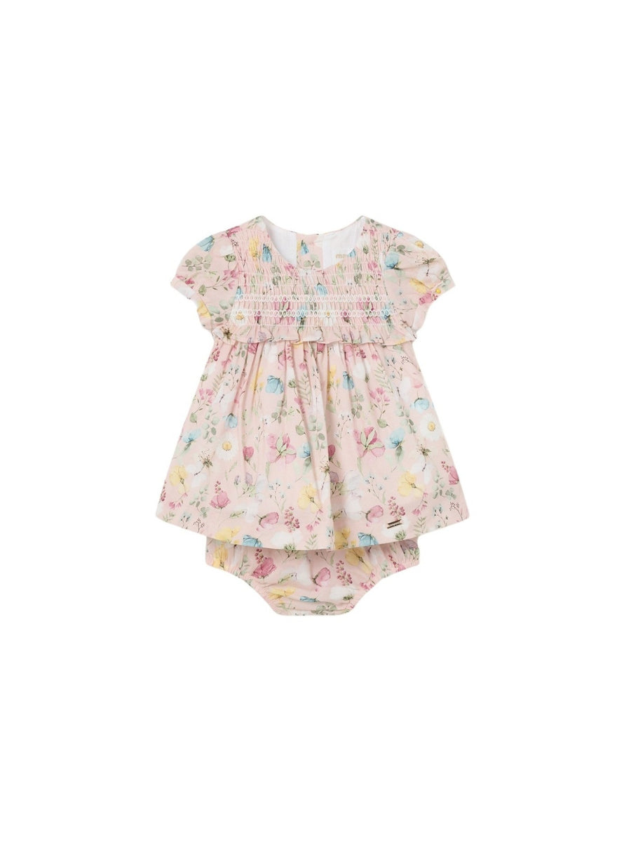 Vestido estampado Nude (Rosa Bébé)  para Bebé Menina - Mayoral