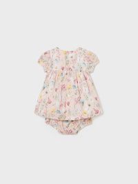 Vestido estampado Nude (Rosa Bébé)  para Bebé Menina - Mayoral