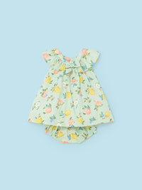 Vestido estampado saten Pêra (Verde Água)  para Bebé Menina - Mayoral