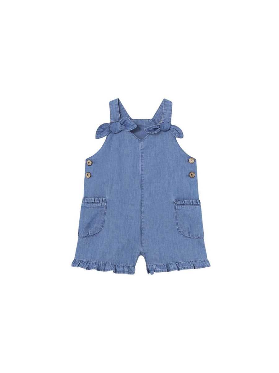 Macacão curto denim Base (Ganga)  para Bebé Menina - Mayoral