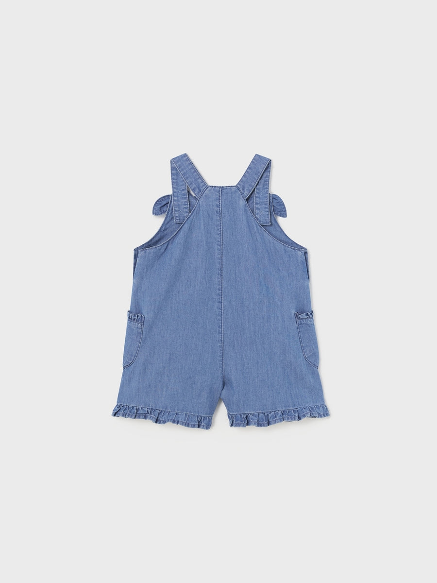 Macacão curto denim Base (Ganga)  para Bebé Menina - Mayoral