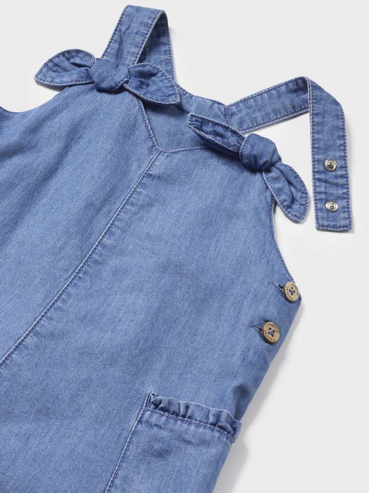 Macacão curto denim Base (Ganga)  para Bebé Menina - Mayoral