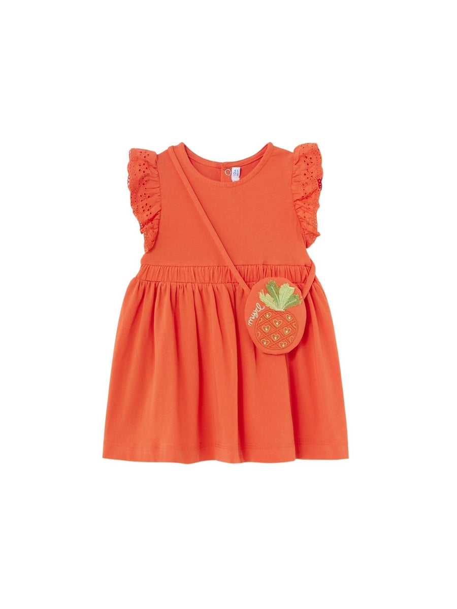 Vestido bolsito Clementina (Laranja)  para Bebé Menina - Mayoral