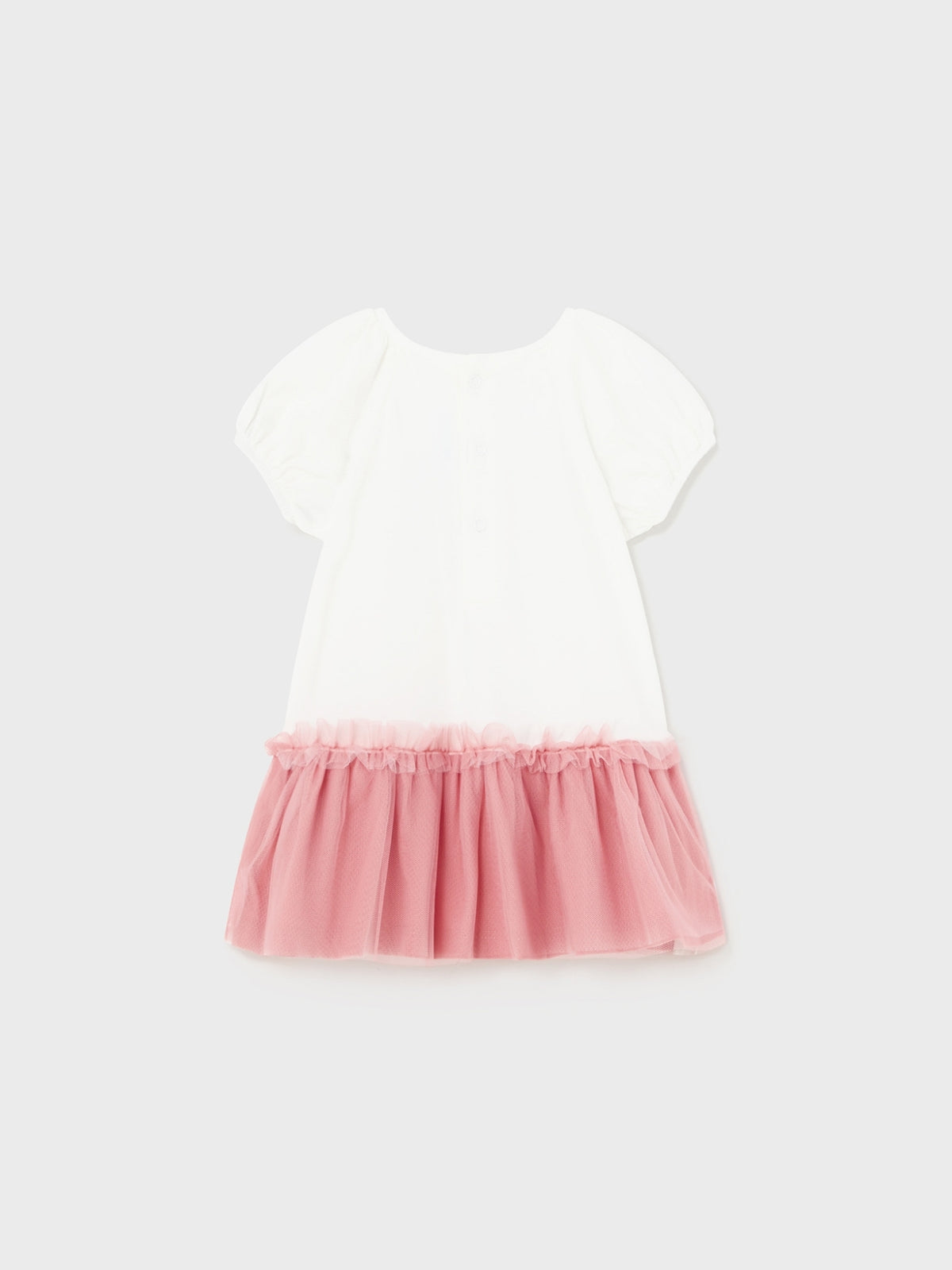 Vestido combinado tule Peónia (Salmão)  para Bebé Menina - Mayoral