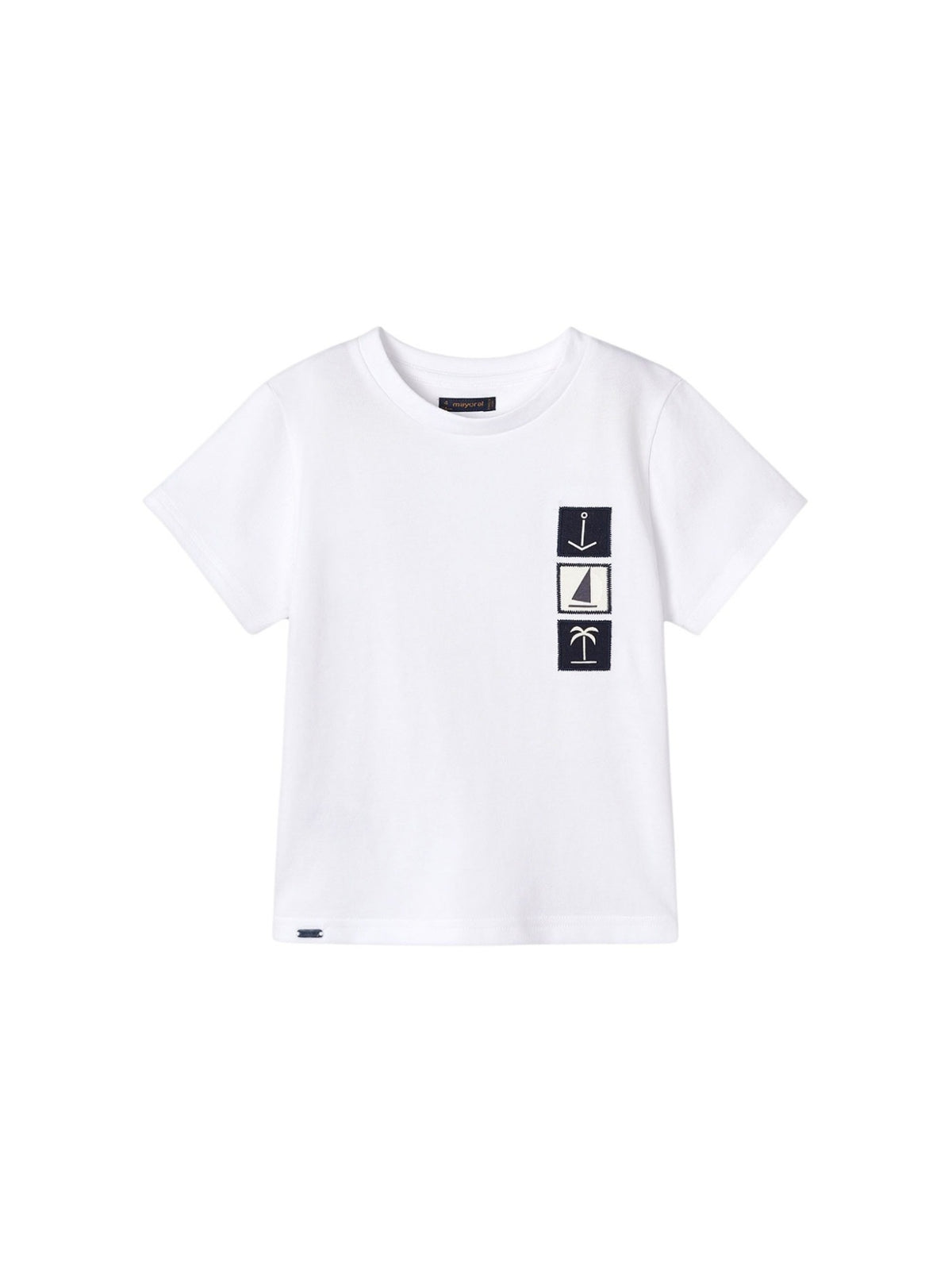 Camiseta aplicações Branco (Branco)  para Menino - Mayoral
