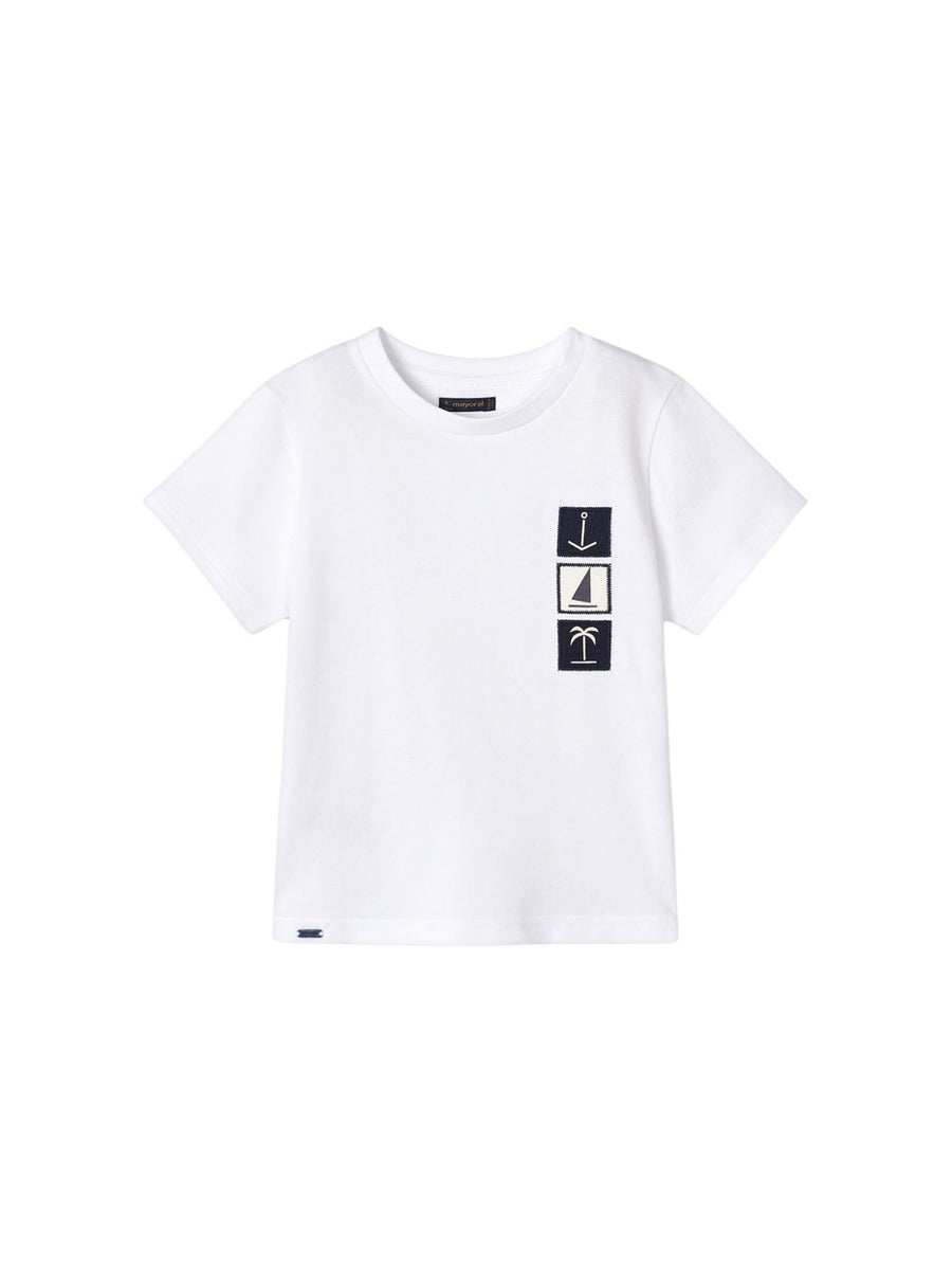 Camiseta aplicações Branco (Branco)  para Menino - Mayoral