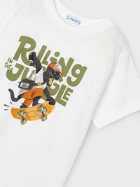 T´shirt "rolling" Nata (Creme / Pérola)  para Menino - Mayoral