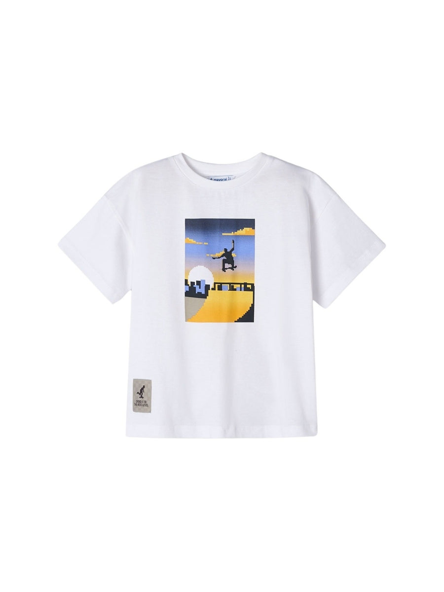 T´shirt skate park Branco (Branco)  para Menino - Mayoral