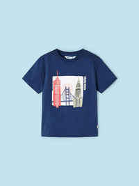 Set t´shirts m/curta estamp. Azul escur (Azul)  para Menino - Mayoral