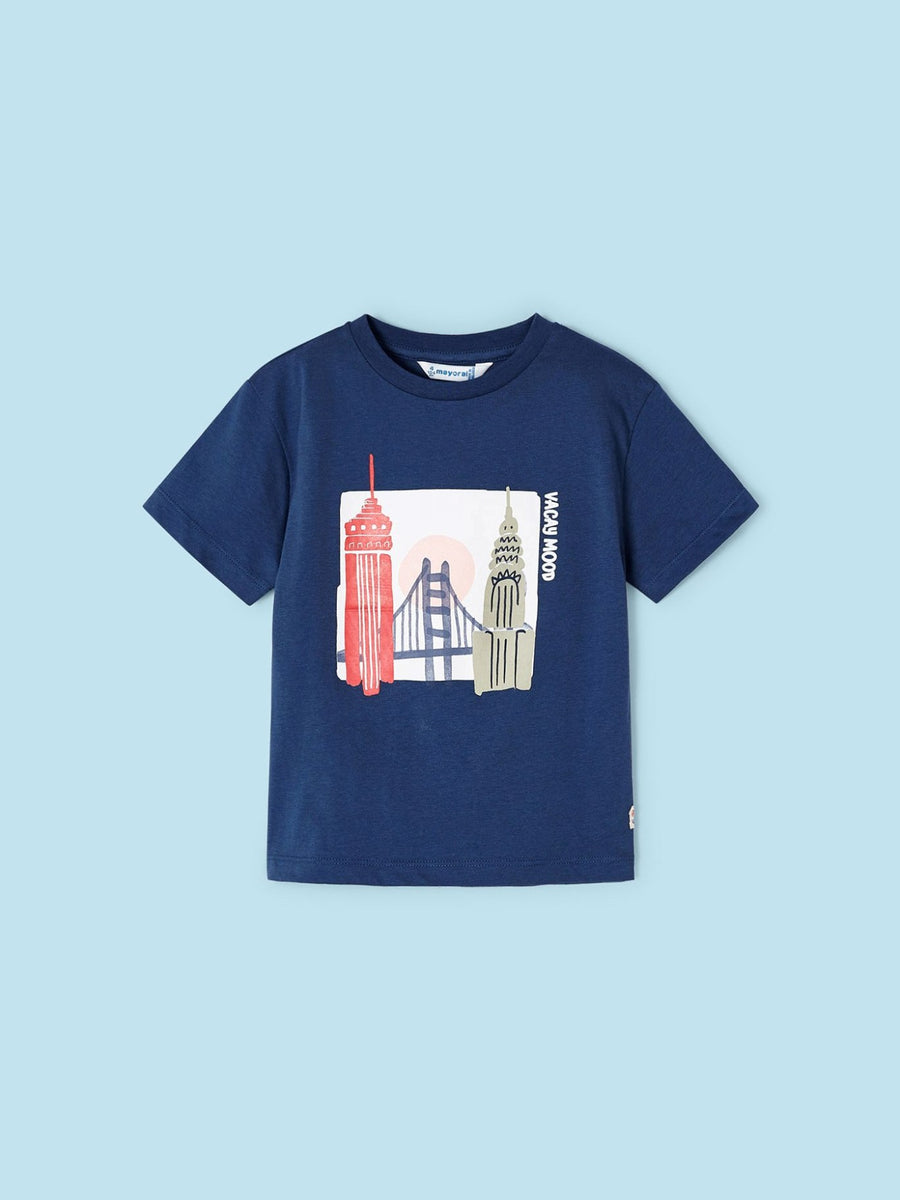 Set t´shirts m/curta estamp. Azul escur (Azul)  para Menino - Mayoral