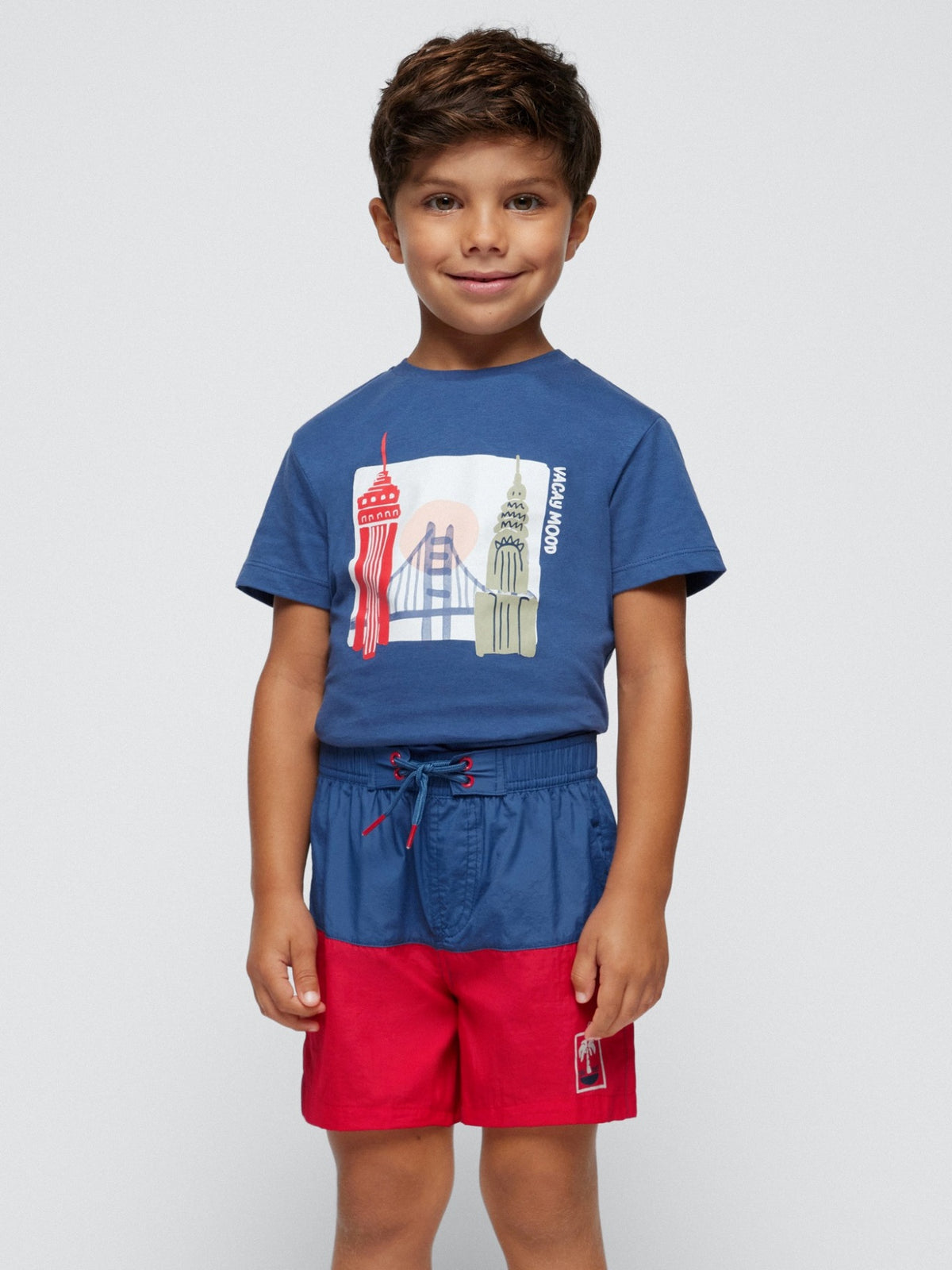 Set t´shirts m/curta estamp. Azul escur (Azul)  para Menino - Mayoral