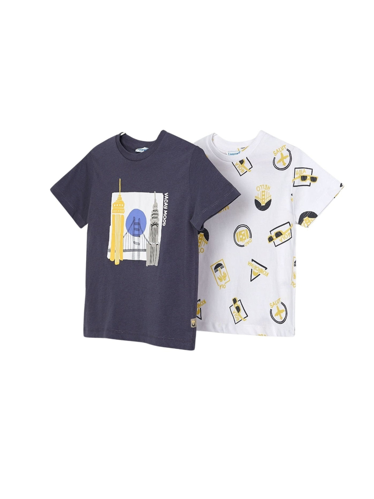 Set t´shirts m/curta estamp. Universo (Marinho)  para Menino - Mayoral