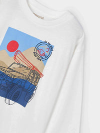Camisola "on the road" Nata (Creme / Pérola)  para Menino - Mayoral