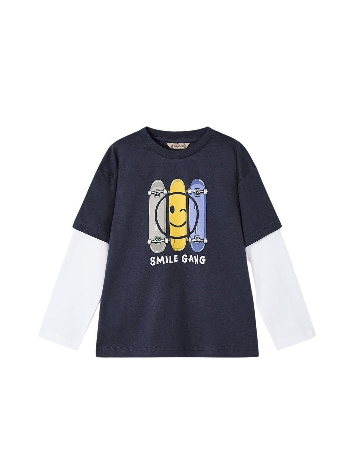 Camiseta dupla manga Universo (Marinho)  para Menino - Mayoral