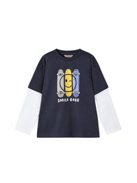 Camiseta dupla manga Universo (Marinho)  para Menino - Mayoral