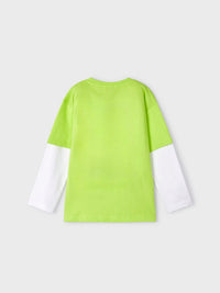 Camiseta dupla manga Kiwi (Verde Alface)  para Menino - Mayoral