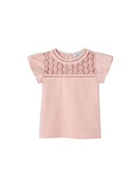 Camiseta guipur Nude (Rosa Bébé)  para Menina - Mayoral