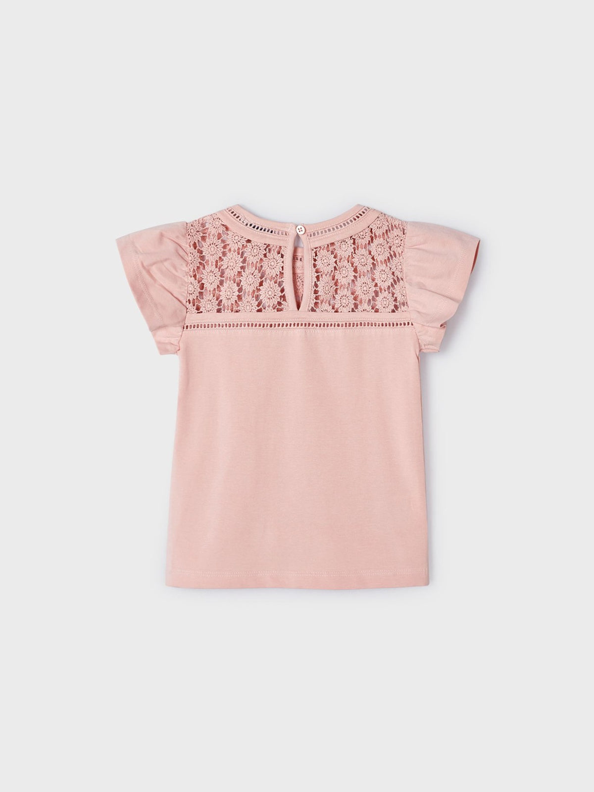 Camiseta guipur Nude (Rosa Bébé)  para Menina - Mayoral