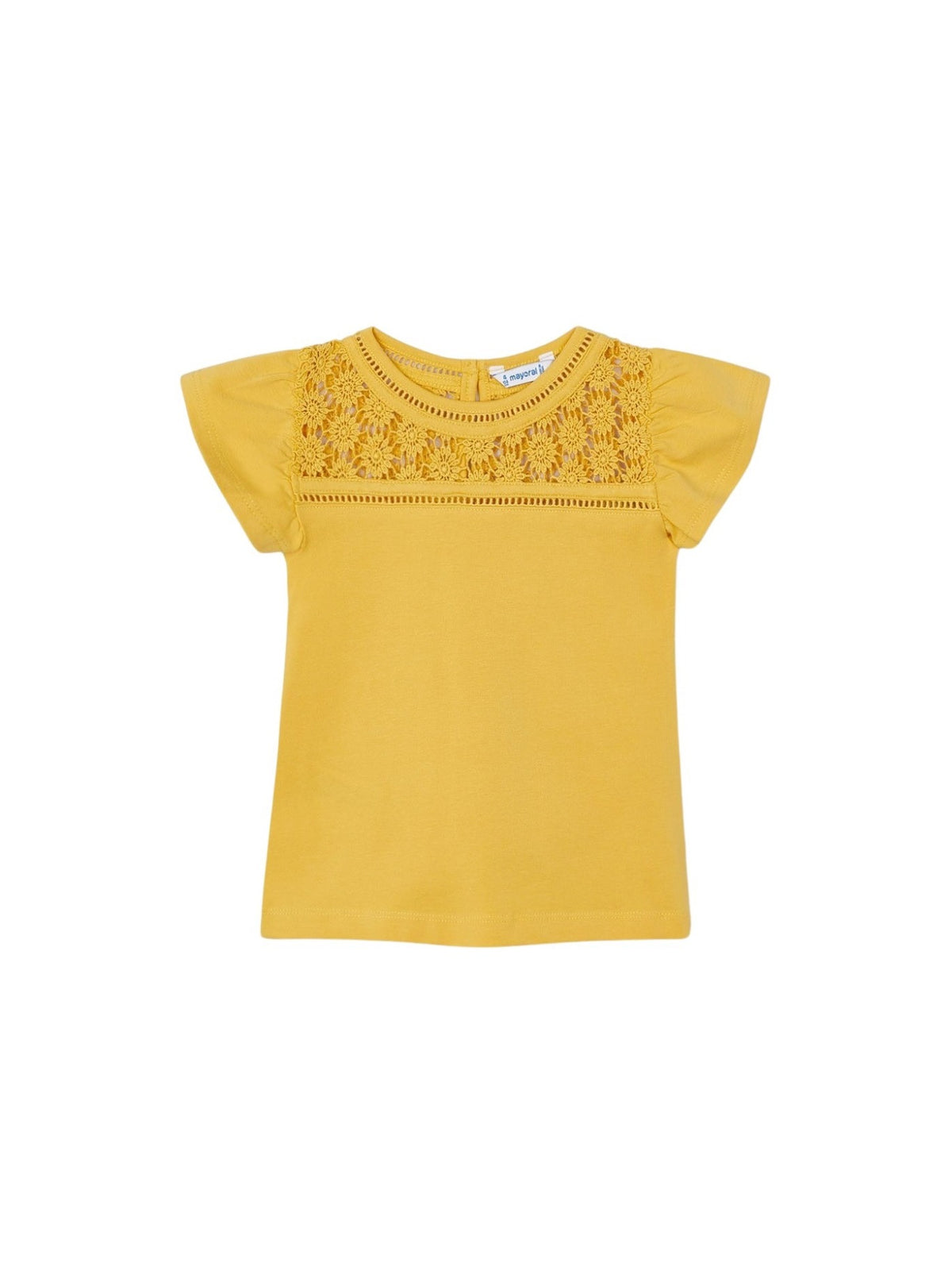 Camiseta guipur Mel (Amarelo Ocre)  para Menina - Mayoral