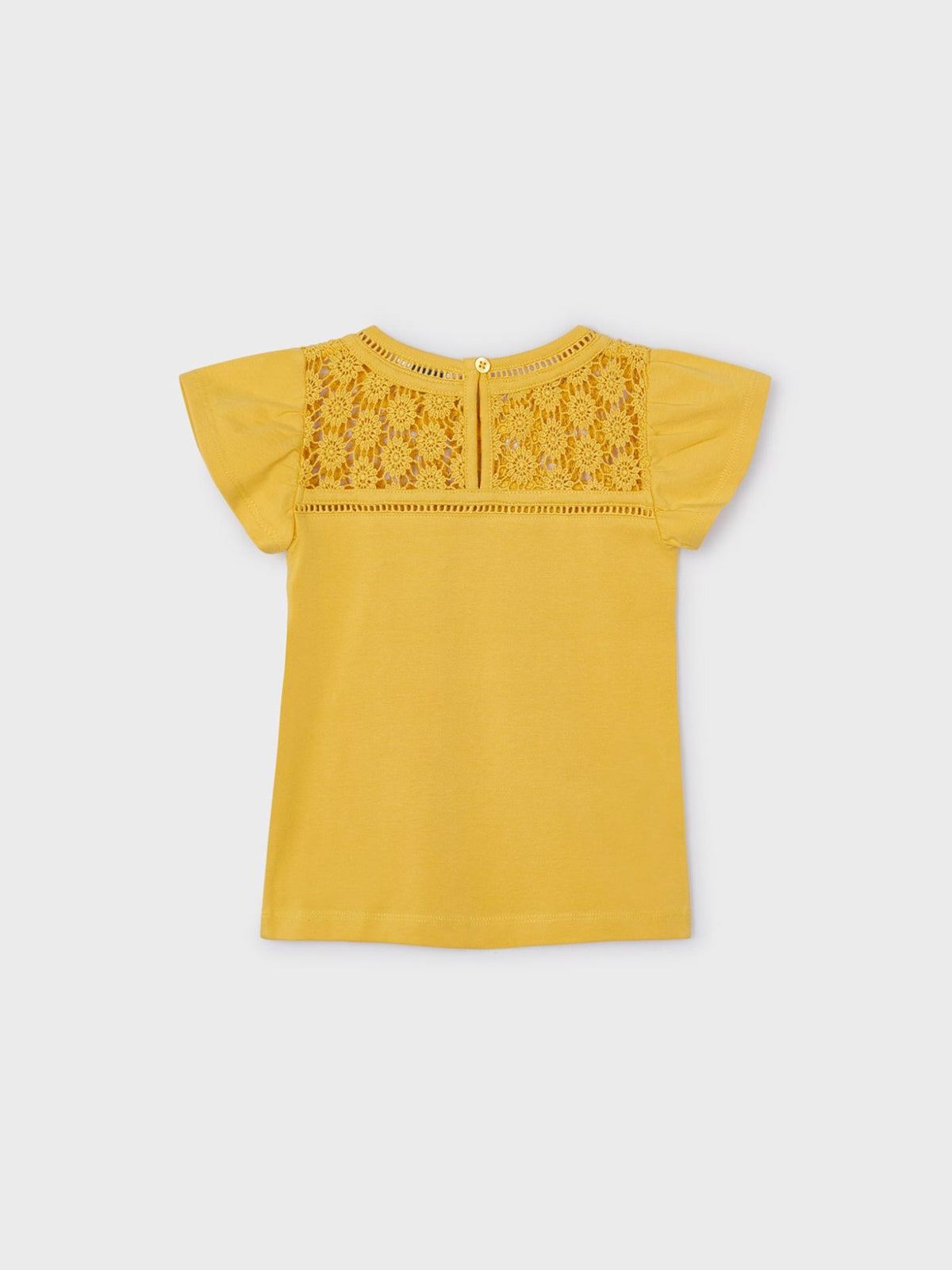 Camiseta guipur Mel (Amarelo Ocre)  para Menina - Mayoral