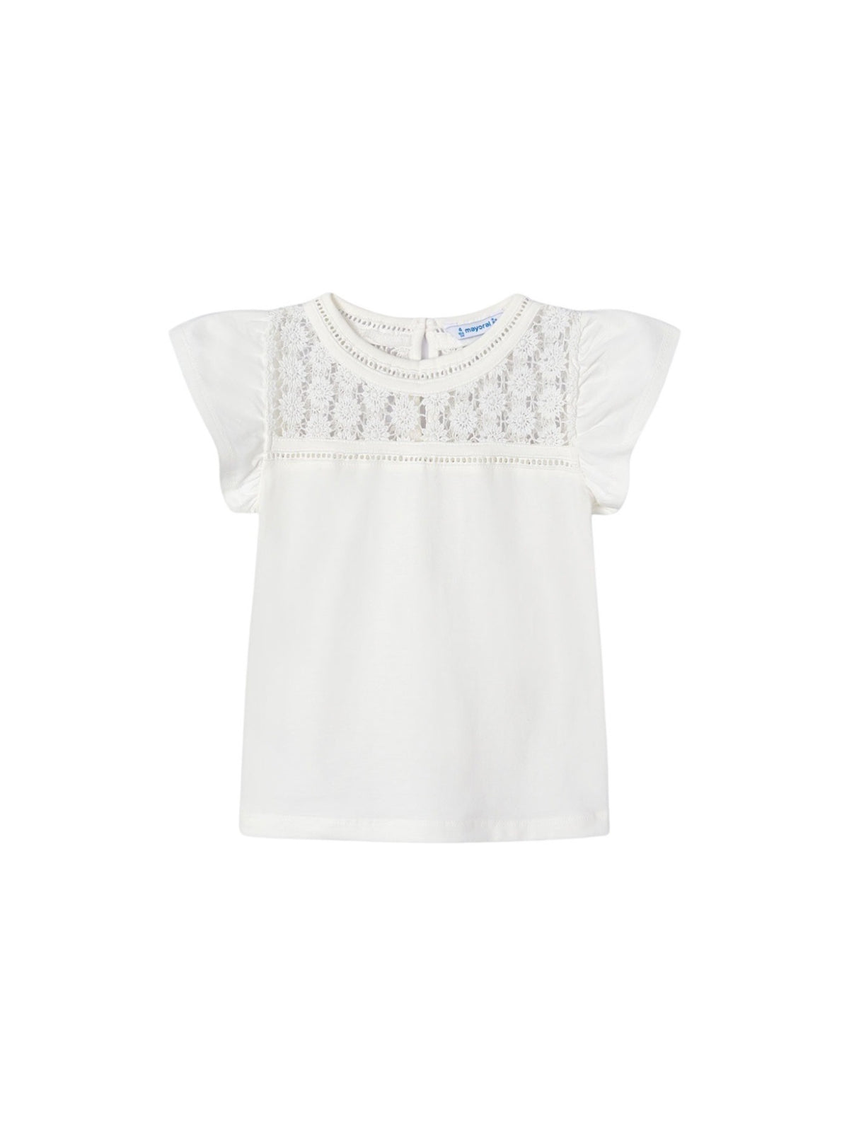 Camiseta guipur Crú (Creme / Pérola)  para Menina - Mayoral