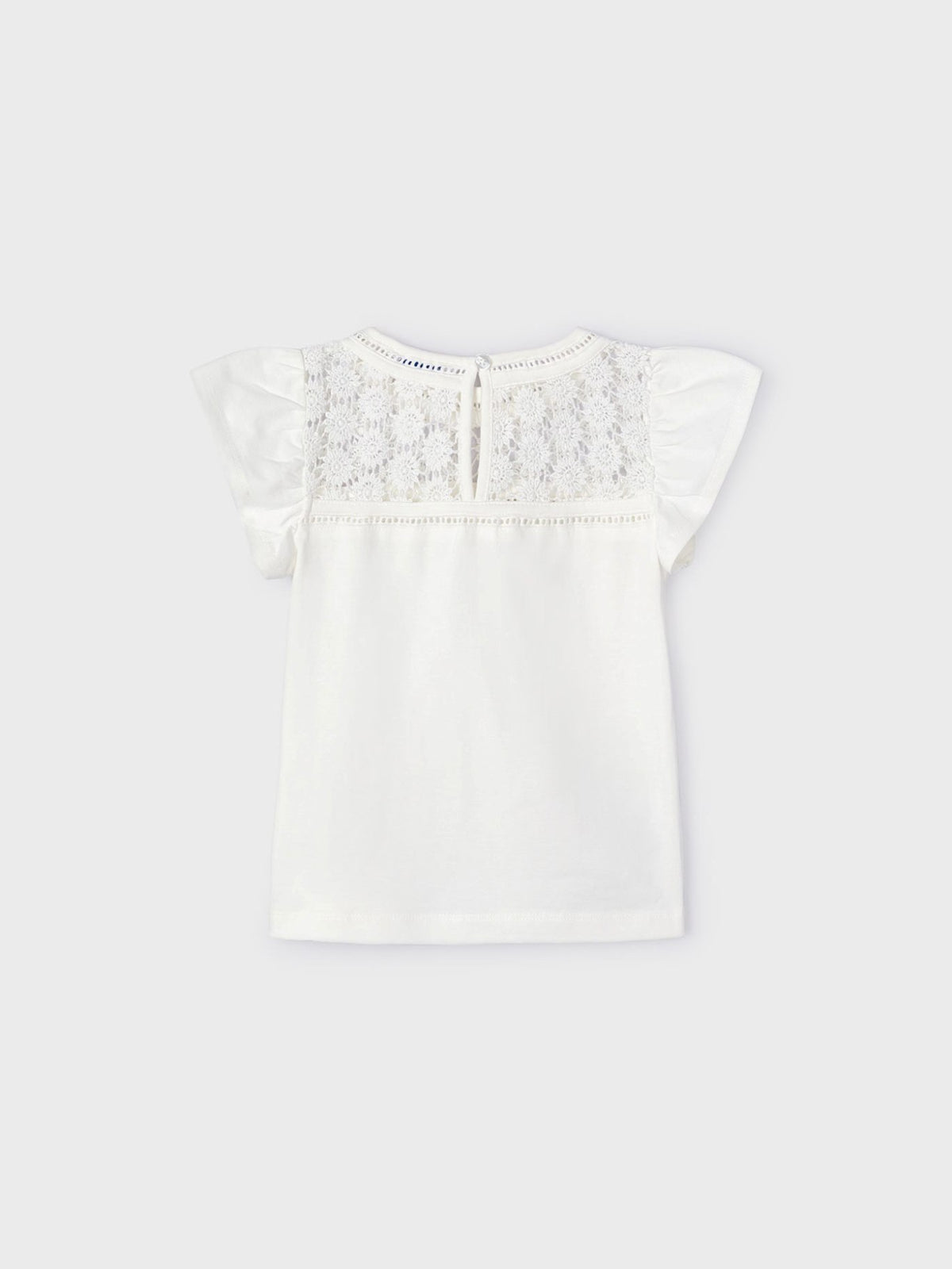 Camiseta guipur Crú (Creme / Pérola)  para Menina - Mayoral