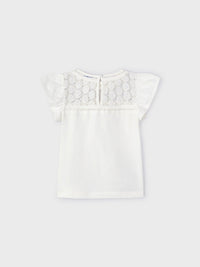 Camiseta guipur Crú (Creme / Pérola)  para Menina - Mayoral