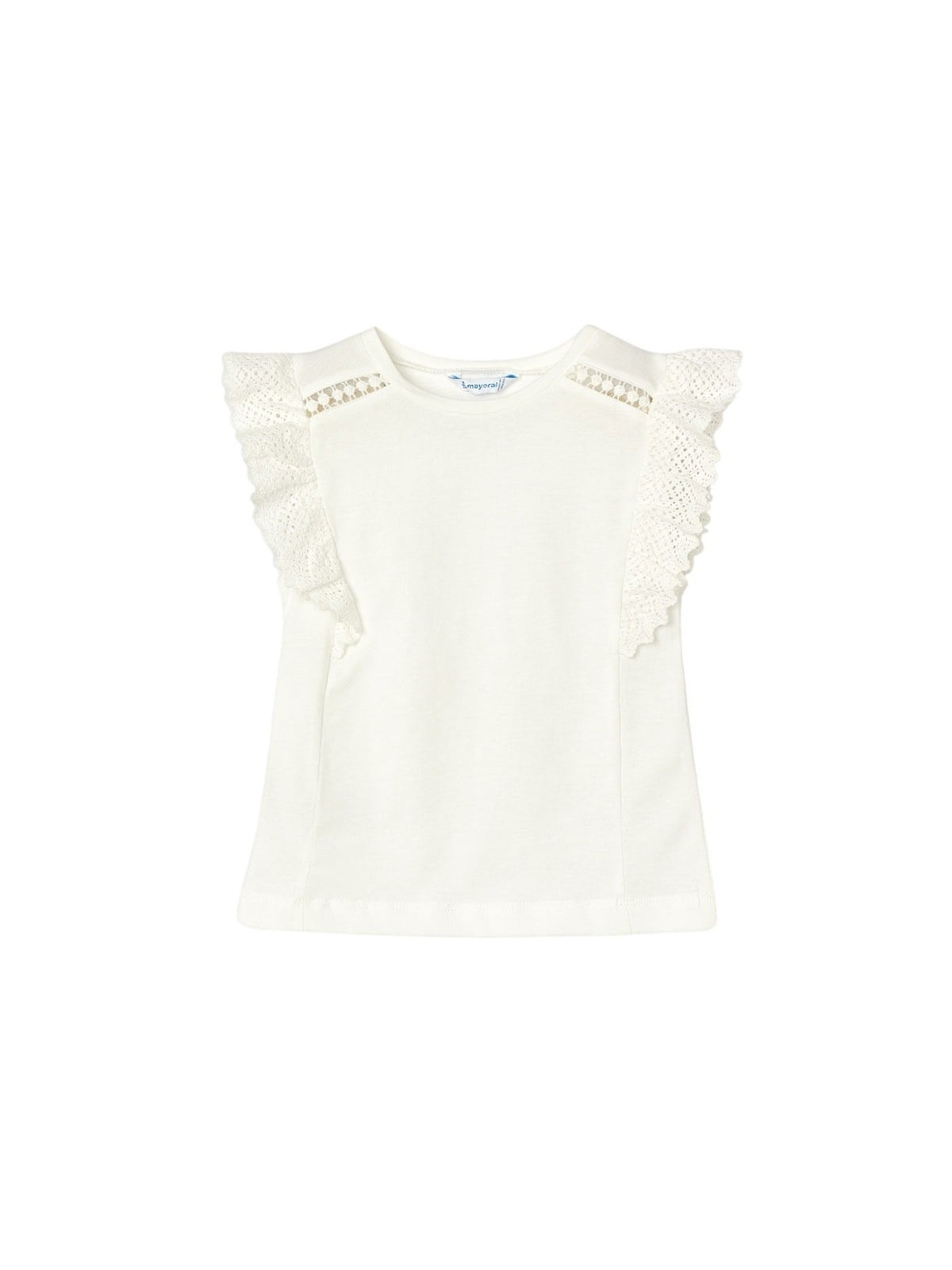 Camiseta guipur Crú (Creme / Pérola)  para Menina - Mayoral