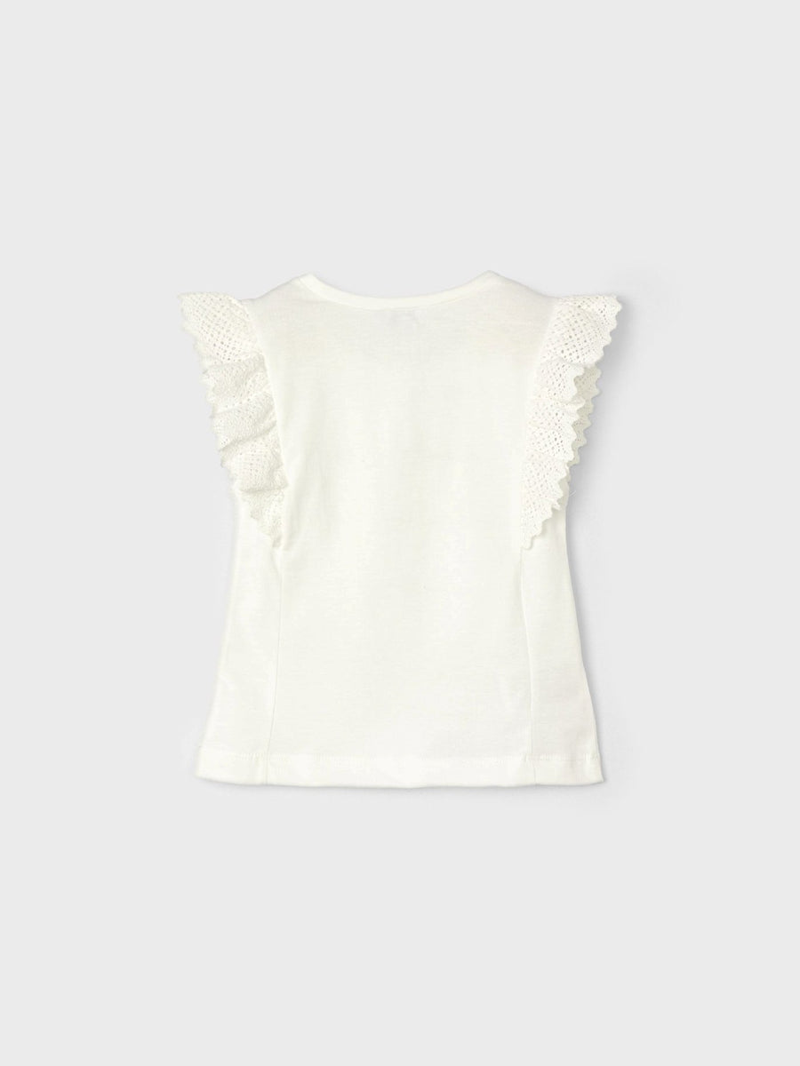 Camiseta guipur Crú (Creme / Pérola)  para Menina - Mayoral
