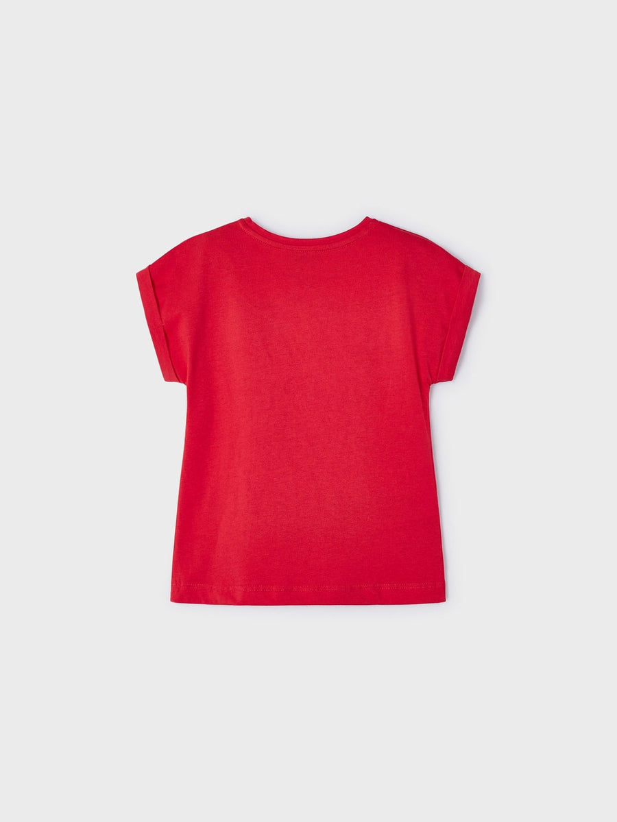 Camiseta crochet Granadina (Vermelho)  para Menina - Mayoral