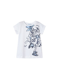 Camiseta manga curta Branco (Branco)  para Menina - Mayoral