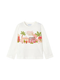 Camiseta lentejolas Osso (Creme / Pérola)  para Menina - Mayoral