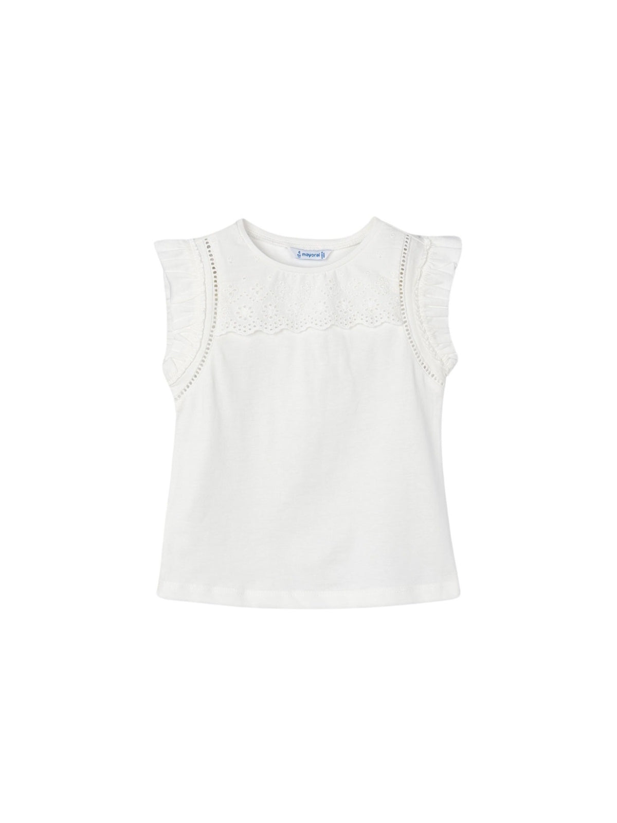 Blusa perfurada Crú (Creme / Pérola)  para Menina - Mayoral