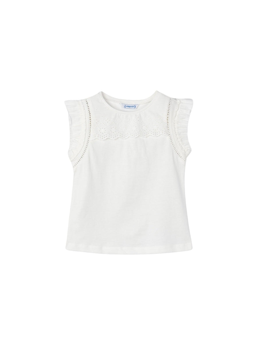 Blusa perfurada Crú (Creme / Pérola)  para Menina - Mayoral