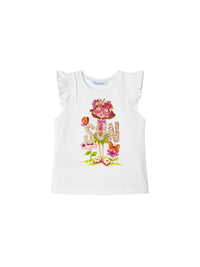 Camiseta alças Crú (Creme / Pérola)  para Menina - Mayoral