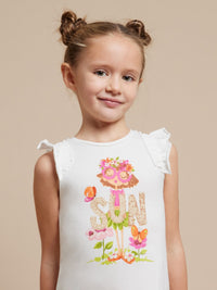 Camiseta alças Crú (Creme / Pérola)  para Menina - Mayoral