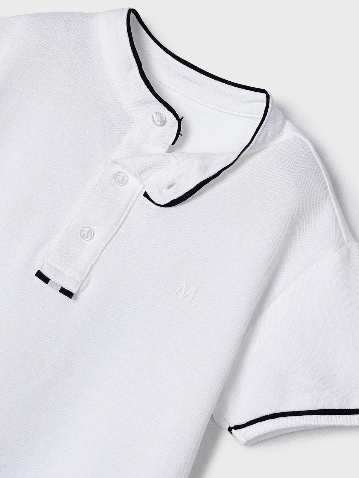 Polo m/curta gola mao Branco (Branco)  para Menino - Mayoral