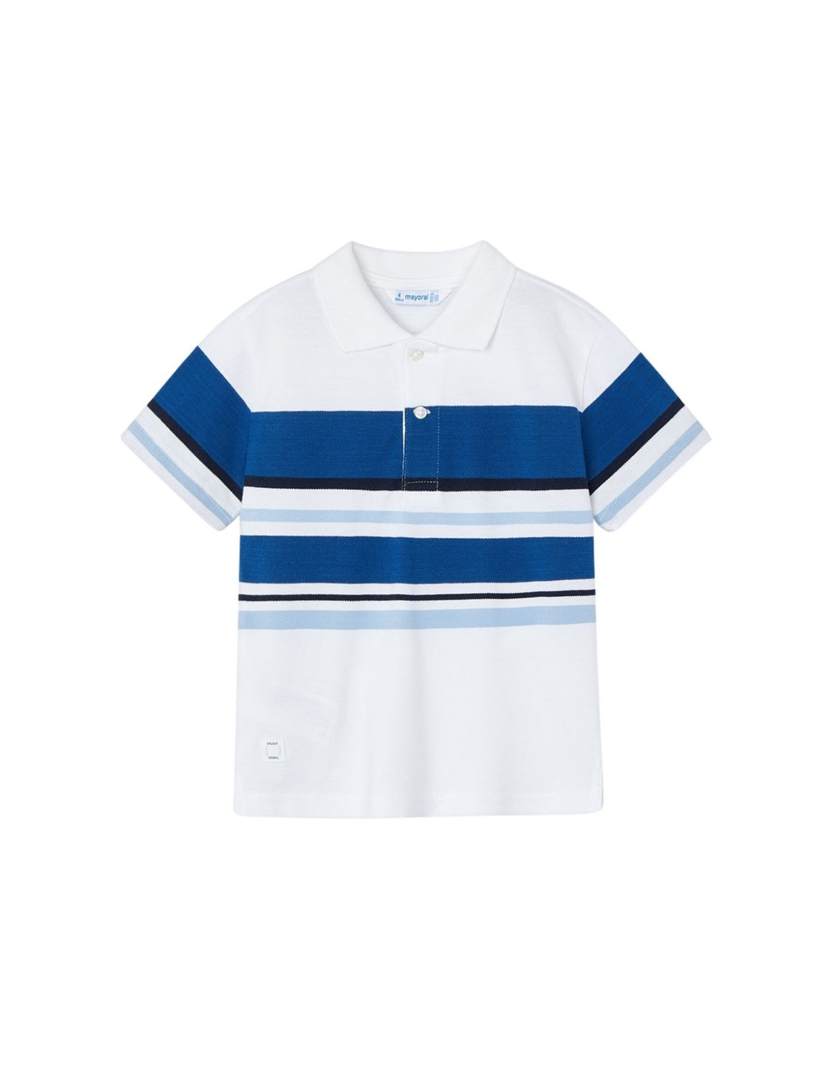 Polo m/curta riscas posiciona Azul (Marinho)  para Menino - Mayoral