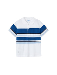 Polo m/curta riscas posiciona Azul (Marinho)  para Menino - Mayoral